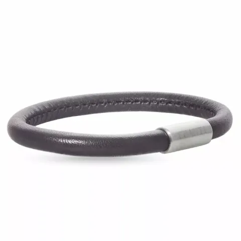 Ruskea nahasta rannekoru teräs x 6 mm
