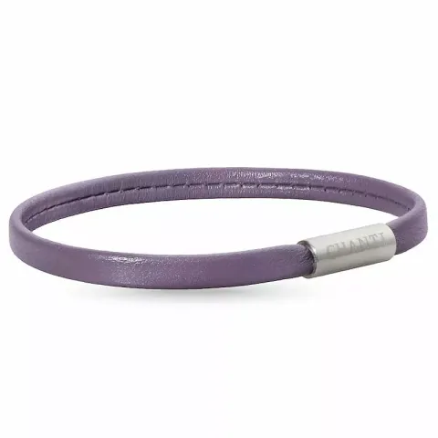 Litteä lila rannekoru nahkaa, jossa on terästä laas x 6 mm