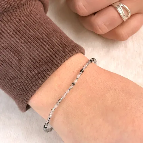 kivi rannekoru kvartsi ja hematite.
