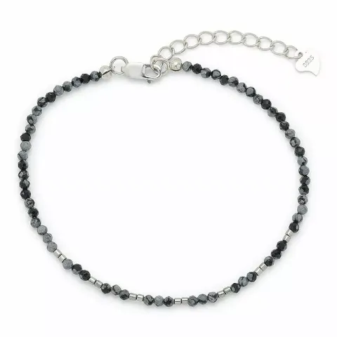 kivi rannekoru obsidian ja hematite.
