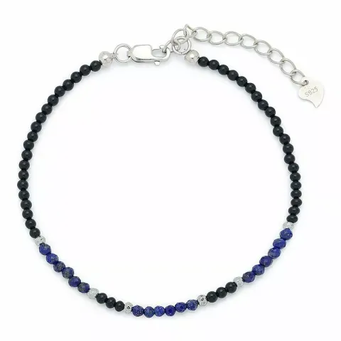 Elegantti kivi rannekoru onyx-kiveä ja lapis ja 6 hematite.
