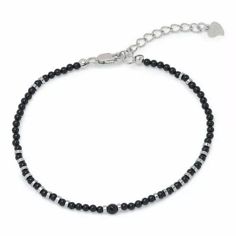 Kivi rannekoru onyx-kiveä ja hematite.