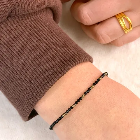 musta kivi rannekoru onyx-kiveä ja hematite.