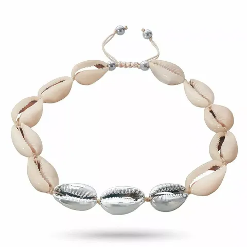 shell simpukka nlkkaketju silkkinaru 28 cm plus 4 cm x 12 mm