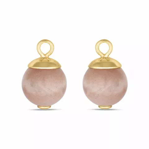 8 mm roosa sun stone riipuksia korvakoruja  kullattua hopeaa