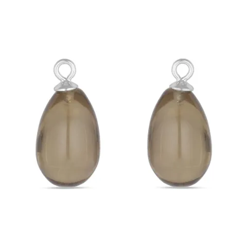 näytepakkaukset savunvärinen kvartsi riipuksia korvakoruja  hopea