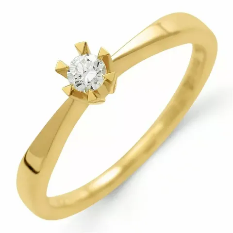 0,10 ct lab grown timantti solitaire-sormus 9 karaatin kultaa 0,10 ct