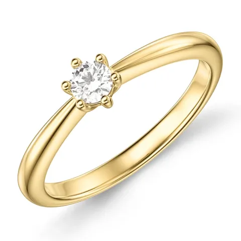 0,20 ct lab grown timantti solitaire-sormus 9 karaatin kultaa 0,20 ct