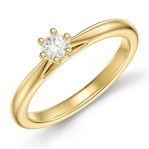 0,20 ct lab grown timantti solitaire-sormus 9 karaatin kultaa 0,20 ct
