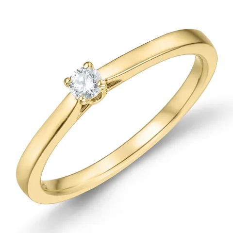 0,10 ct lab grown timantti solitaire-sormus 9 karaatin kultaa 0,10 ct