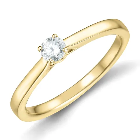 0,20 ct lab grown timantti solitaire-sormus 9 karaatin kultaa 0,20 ct