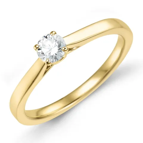 0,30 ct lab grown timantti solitaire-sormus 9 karaatin kultaa 0,30 ct