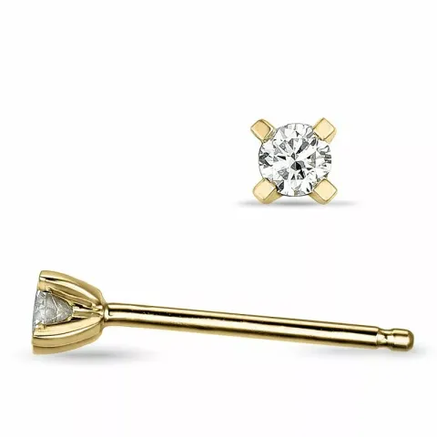 2 x 0,05 ct lab grown timantti solitaire-nappikorvakorut 9 karaatin kultaa kanssa lab grown timantti 