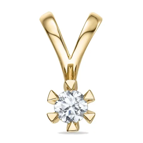 0,30 ct lab grown timantti riipus 9 karaatti kultaa 0,30 ct