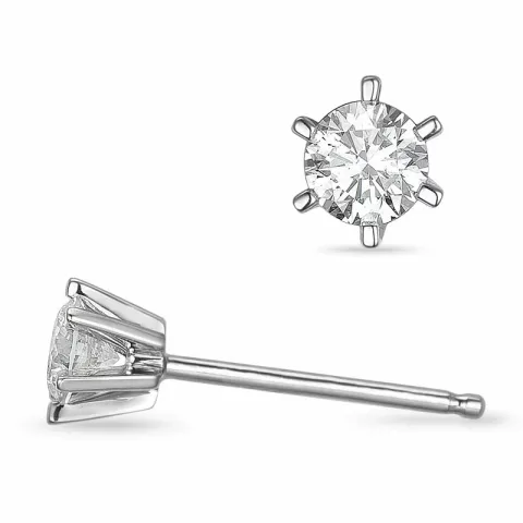 2 x 0,20 ct lab grown timantti solitaire-nappikorvakorut 9 karaatin valkokultaa kanssa lab grown timantti 