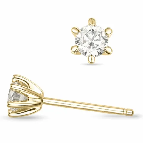2 x 0,30 ct lab grown timantti solitaire-nappikorvakorut 9 karaatin kultaa kanssa lab grown timantti 