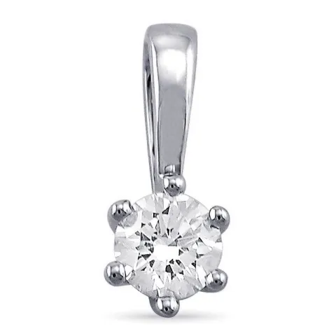 0,30 ct lab grown timantti solitaire-riipus 14 karaatti valkokultaa 0,30 ct