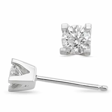 2 x 0,50 ct lab grown timantti solitaire-nappikorvakorut 14 karaatin valkokultaa kanssa lab grown timantti 