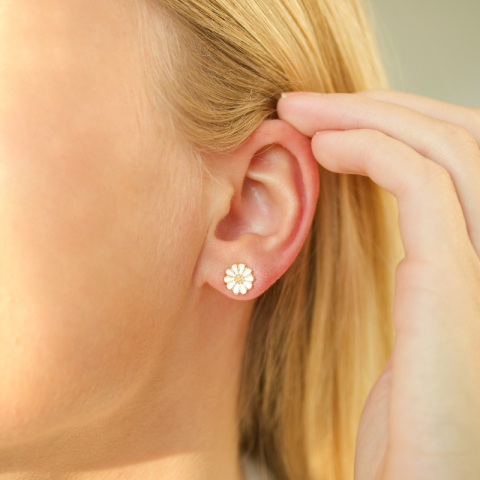 päivänkakkara korvarenkaat  kullattu hopea - Maggie