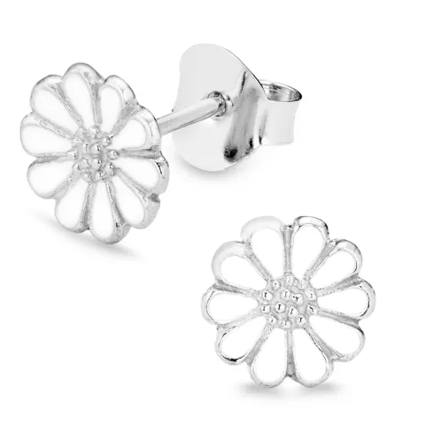 päivänkakkara korvarenkaat  hopea