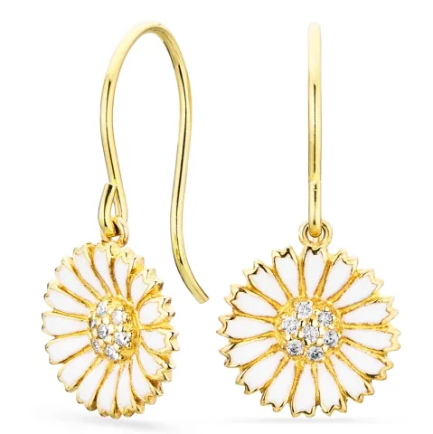 päivänkakkara korvarenkaat  kullattu hopea