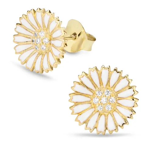 11,5 mm päivänkakkara korvarenkaat  kullattu hopea - Marie