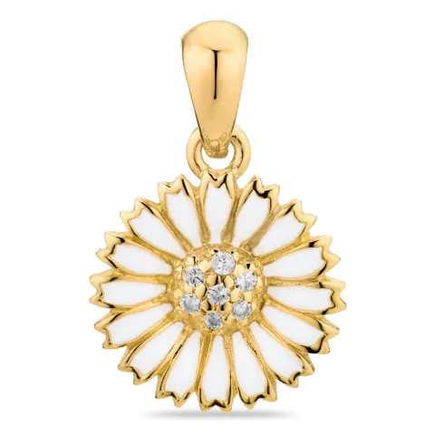 päivänkakkara zirkoni riipus  kullattua hopeaa - Marie