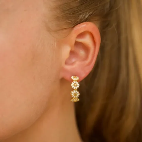 20 mm päivänkakkara rengas  kullattua hopeaa - Maggie