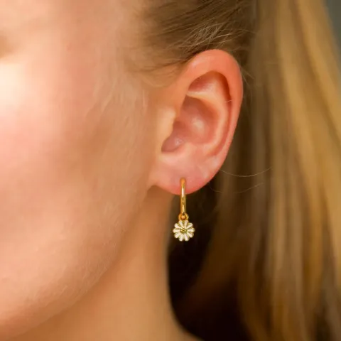 14 mm päivänkakkara rengas  kullattua hopeaa - Maggie