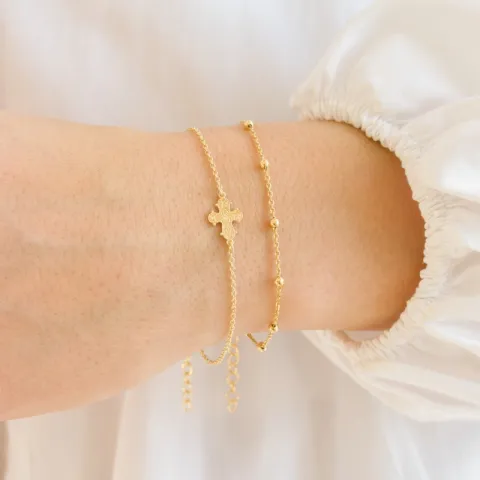 10 x 8,5 mm dagmarristi rannekoru kullattua hopeaa - Amoré