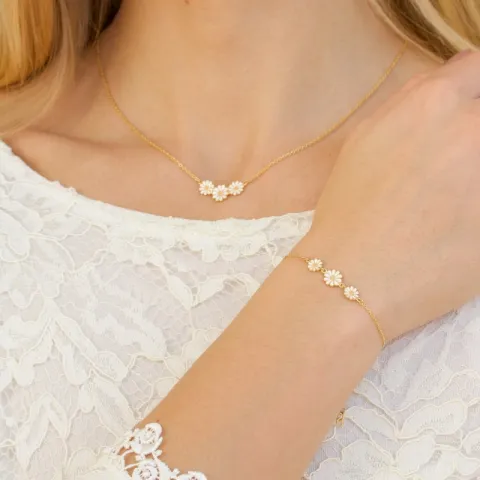 päivänkakkara kaulaketju kullattua hopeaa riipus kullattua hopeaa - Maggie