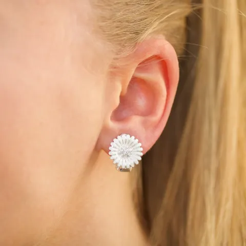 14 mm päivänkakkara korvarenkaat  hopea - Matilda