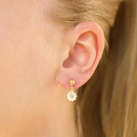 7 mm päivänkakkara nappikorvakorut  kullattu hopea - Maggie