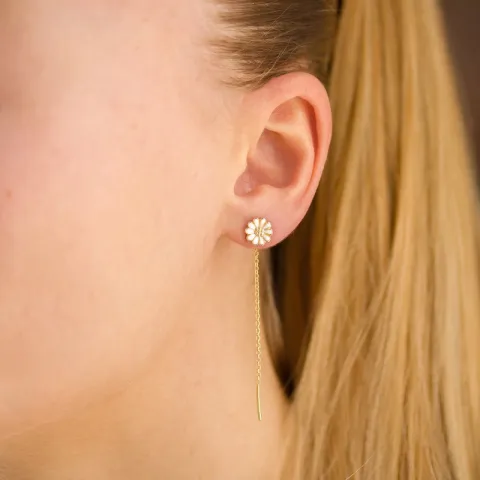 päivänkakkara nappikorvakorut  kullattu hopea - Maggie