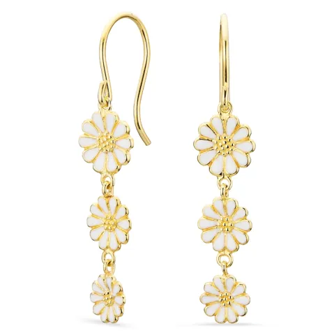 päivänkakkara korvarenkaat  kullattu hopea