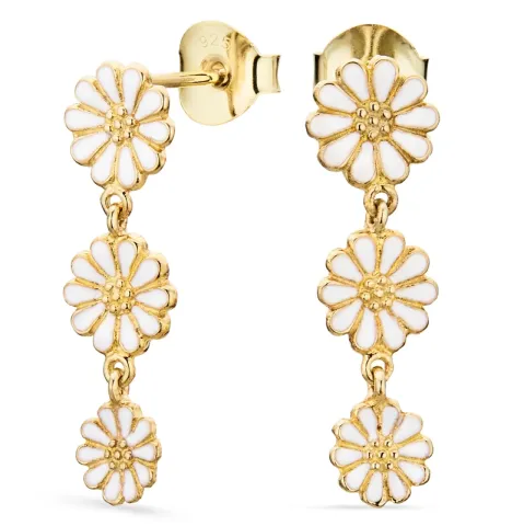 päivänkakkara korvarenkaat  kullattu hopea - Maggie