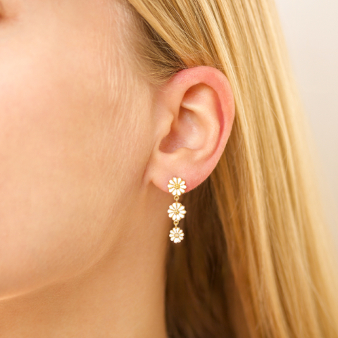 päivänkakkara korvarenkaat  kullattu hopea - Maggie