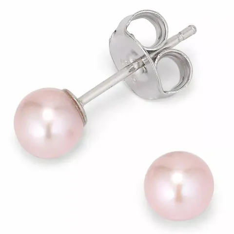 5-5,5 mm aa-graded pinkki helminappikorvakorut hopea