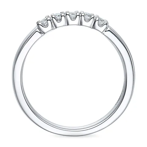 timantti alianssisormus 14 karaatin valkokultaa 0,21 ct