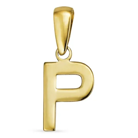p-kirjain riipus 8 karaatin kultaa