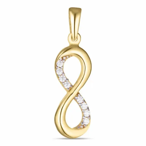 ääretön-merkki riipus  9 karaatin kultaa kanssa rodium