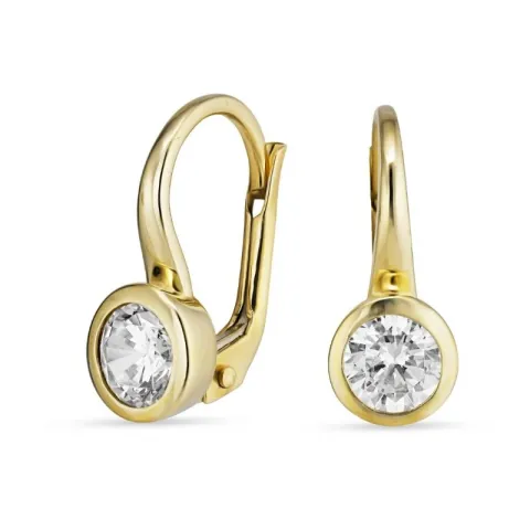 pyöreitä korvarenkaat 9 karaatin kultaa kanssa 