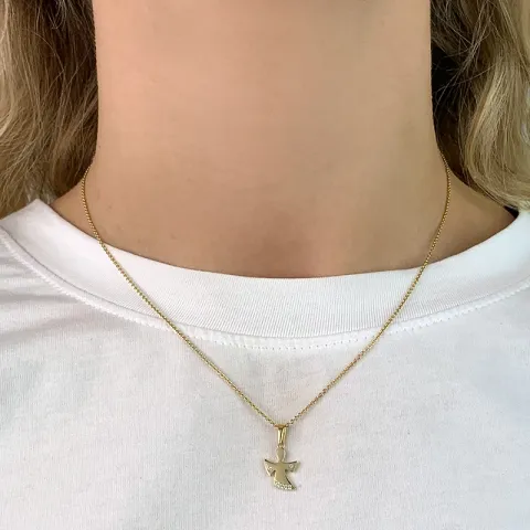 enkeli zirkoni riipus 8 karaatin kultaa