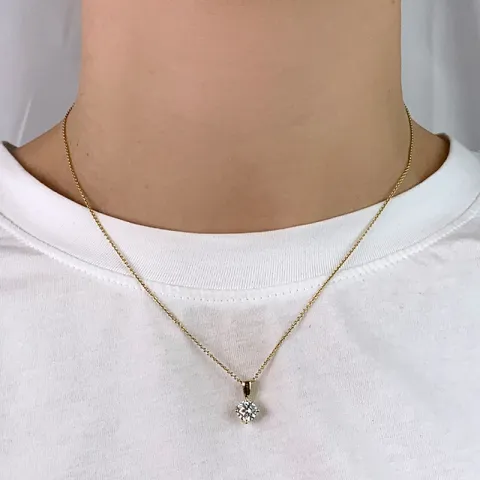 zirkoni riipus  8 karaatin kultaa
