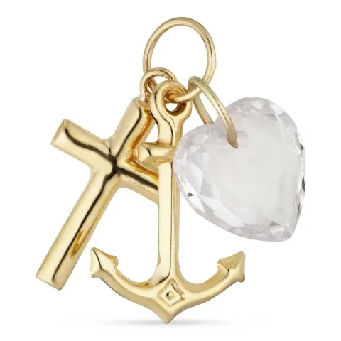 Usko-toivo-rakkaus riipus  9 karaatin kultaa