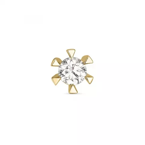 1 x 0,15 ct timantti solitaire-nappikorvakorut 14 karaatin kultaa kanssa timantti 