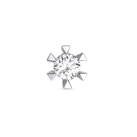 1 x 0,15 ct timantti solitaire-nappikorvakorut 14 karaatin valkokultaa kanssa timantti 