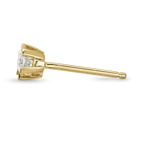 1 x 0,13 ct timantti solitaire-nappikorvakorut 14 karaatin kultaa kanssa timantti