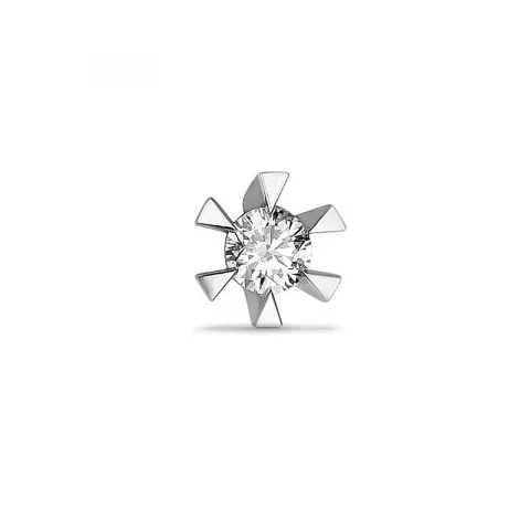 1 x 0,06 ct timantti solitaire-nappikorvakorut 14 karaatin valkokultaa kanssa timantti 