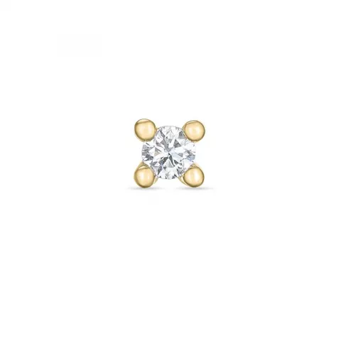 1 x 0,08 ct timantti solitaire-nappikorvakorut 14 karaatin kultaa kanssa timantti 